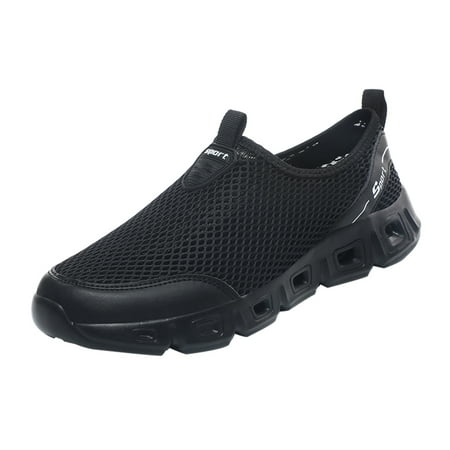 

Eashery Men Shoes Summer Sneakers Non Slip Mesh Breathable Mens Shoes Sneakers Black 45
