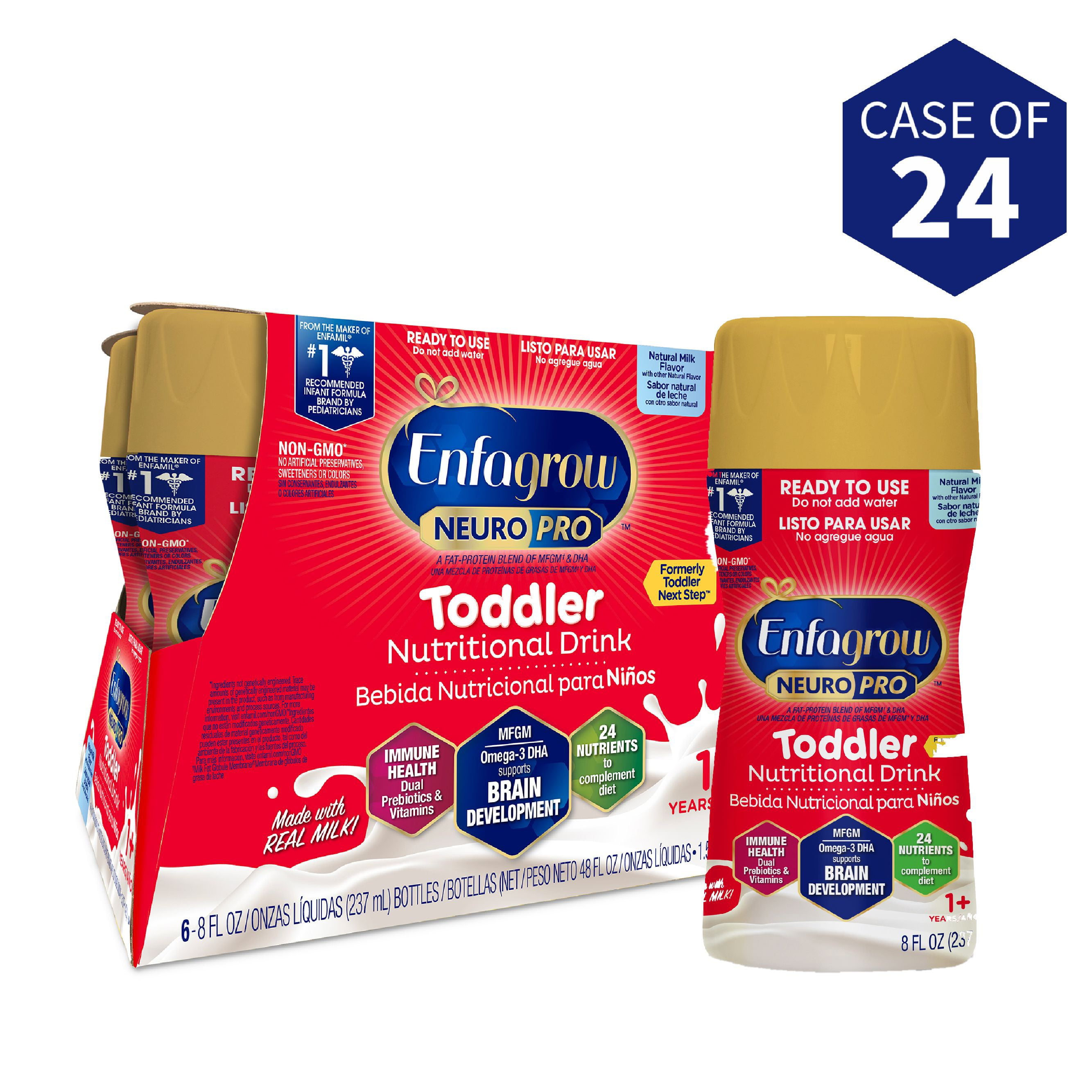 Enfagrow NeuroPro Toddler Nutritional Drink 24 Bottles, 8 fl oz Each