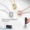 thumbnail image 4 of MomentWish 1 Carat Round Moissanite Necklaces 14K Gold Plated Dance Pendant Christmas Birthday Gift for Women, 4 of 8
