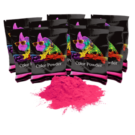 Gender Reveal Holi Color Powder - 10 pack 70g - Pink - Safe, Non-Toxic