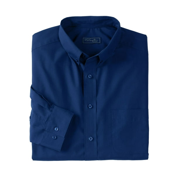 Ks Signature By Kingsize Men's Big & Tall Ks Signature No Hassle LongSleeve ButtonDown Collar