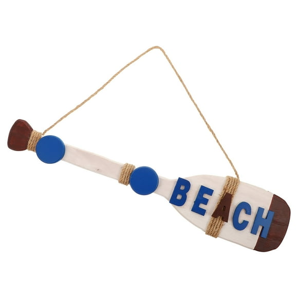 Wooden Oar Sign Red Nautical Wood Paddle for Coastal Decor