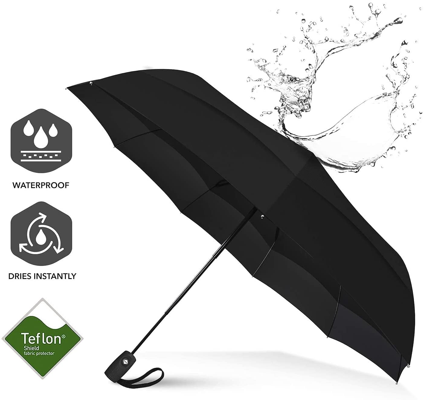Parapluie De Voyage Coupe-Vent Automatique, Petit, Compact, Léger, Automatique, Robuste, Mini