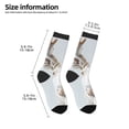 thumbnail image 2 of Naloa White Reindeer Portrait Kids Socks Unisex Kids and Toddlers' Crew Socks, ,1 Pairs, 2 of 5