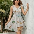 thumbnail image 3 of Cartoon Camper Sleeveless Dress Women Summer Evening Dresses Ladies Sundress, 3 of 7