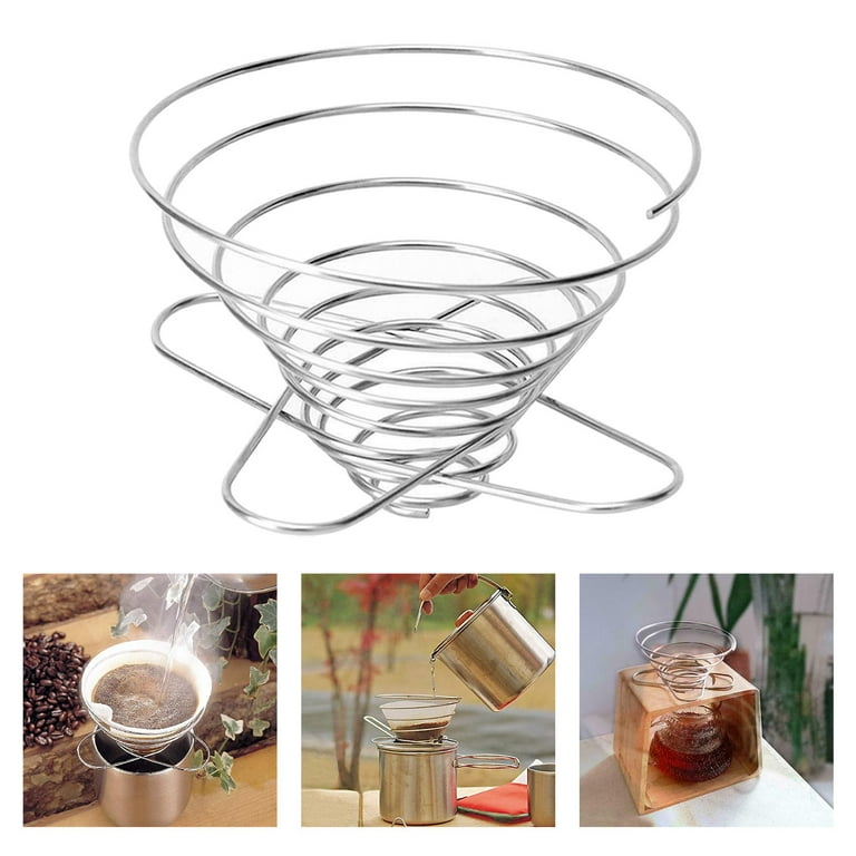 Glass Coffee Dripper Wooden stand Clever Coffee Filter Engine Style Coffee  Drip Filter Cup Portable Reusable