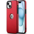 thumbnail image 1 of XINQIHANG Compatible with iPhone 15 Plus Case Premium Leather TPU Hybrid Case Cover,Red, 1 of 6