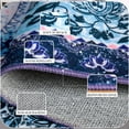 thumbnail image 7 of Wondo 4x6 Area Rugs for Living Room, Machine Washable Vintage Rug, Non-Slip Low Pile Throw Rugs with Rubber Backing Washable Carpet for Bedroom Dining Room Kitchen Home Decor, Blue & Purple, 7 of 7