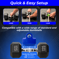 thumbnail image 3 of Dualbell Blue Superset- Convert Dumbbells to Barbell Adapters- for 1" Standard Bar Strength Training, 3 of 10