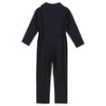 thumbnail image 4 of Miaeowve Kids Boys Mechanic Costume Dance Coveralls Long Sleeve Solid Twill Overalls Boilersuit Black 6, 4 of 7