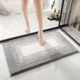 thumbnail image 4 of Billuyoard Alfombra de baño geométrica con fuerte absorción de agua alfombra de baño decoración moderna alfombras hogar sin hilo suelto café Type2 NO2, 4 of 6
