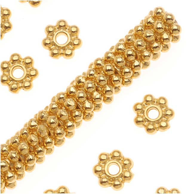 Wholesale 100-1000Pcs Tibetan Silver Daisy Spacer Beads Jewelry Making 4MM 6MM * 