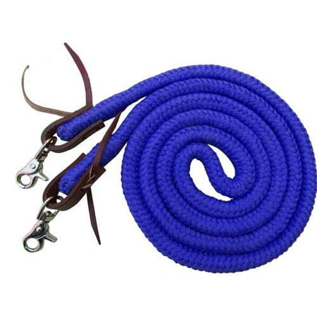 Showman 8 Braided Cotton Barrel Reins w/ Scissor Snap Ends