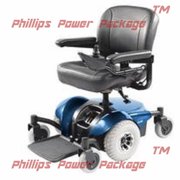 Invacare - Pronto M41 - Fold Down Power Wheelchair - 18" x 18" Seat - Blue - PHILLIPS POWER PACKAGE TM - $500 VALUE