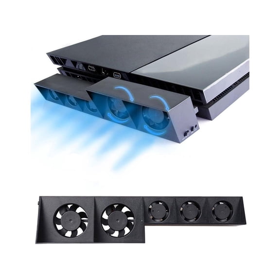 PS4 Automatic Cooling Fan, External Turbo USB Cooler Fan, Automatic Temperature Sensor Control Heat Dissipation for PlayStation 4