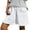 White, variant on Sngxgn Womens Cotton Short with Pockets and Drawstring Waist(White,L)