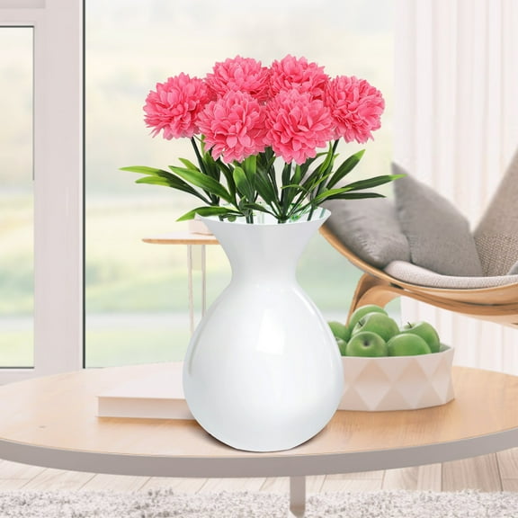 qILAKOG Light Blue Artificial Ball Chrysanthemum 6 Stems Faux Flowers, Bendable Stems for Wedding Centerpiece Fall Decor Home Arrangements, Simulated flowers