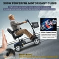 thumbnail image 3 of Mobility Scooter for Seniors, Heavy Duty Electric Powered Mobile 4 Wheels Scooter for Travel, Best Gift for Elderly, 265LBS, Blue, 3 of 8