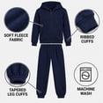 thumbnail image 5 of Real Love Girls Jogger Set - Fleece Zip Up Hoodie Sweatshirt and Sweatpants 2 Piece Activewear Set, 5 of 7