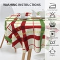 thumbnail image 6 of YFYANG 60 inch Round Table Cloth, Reusable Polyester Christmas Plaid Stripe Pattern Table Cover for Indoor Outdoor Kitchen Restaurant Table Decoration Tablecloths, 6 of 8