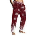 thumbnail image 3 of Hearthz Men Flannel Pajama Pants Christmas Winter Thick Thermal Drawstring Lounge Pants Sleep Bottoms Elastic Waisted Pajamas for Men with Pocket, 3 of 8