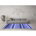 thumbnail image 3 of Ahgly Company Machine Washable Indoor Rectangle Oriental Blue Industrial Area Rugs, 3' x 5', 3 of 4