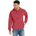 thumbnail image 4 of Hanes Men's Garment Dyed Fleece Hoodie Crimson Fall M, 4 of 8