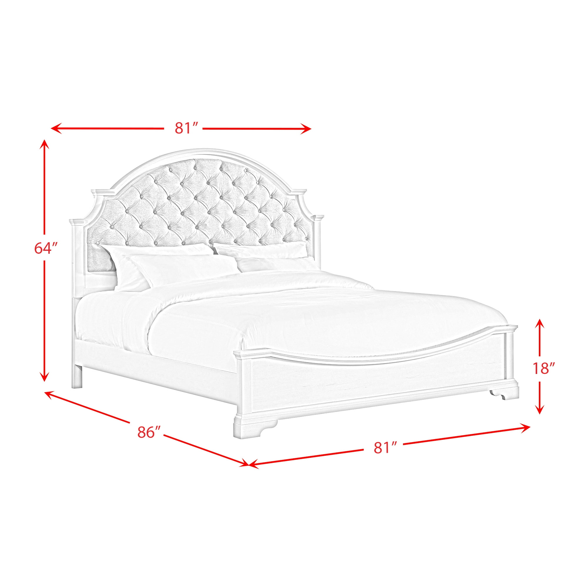 Picket House Furnishings Ulysses Youth King UPH Bed in White