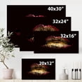 thumbnail image 4 of Designart ' Sexy Golden Metallized Woman Lips IV ' Modern Canvas Wall Art Print, 4 of 4