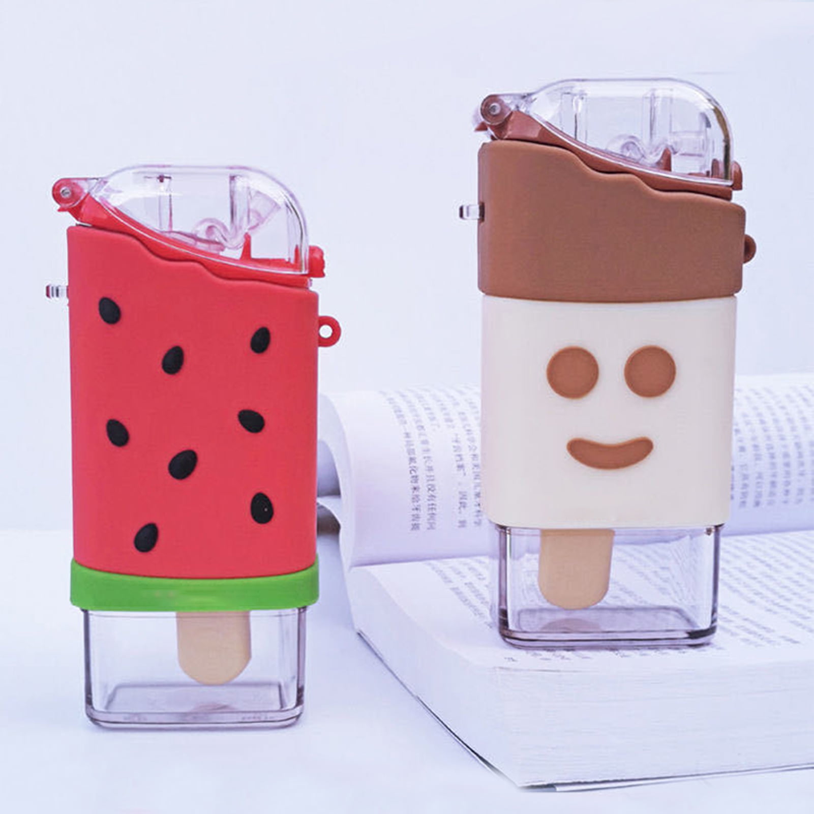 Popsicle Water Bottle with Strap, Creative Ice Cream Water Bottle, Cute  Water Bottles with Straws, T…See more Popsicle Water Bottle with Strap