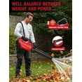 thumbnail image 6 of 650 CFM 160 MPH Cordless Leaf Blower, 26000 RPM Brushless Motor, 4-Speed + Turbo Mode, Lock-On Switch, 2-Piece Tube, for Milwaukee M18 Battery (Battery Not Included), 6 of 10
