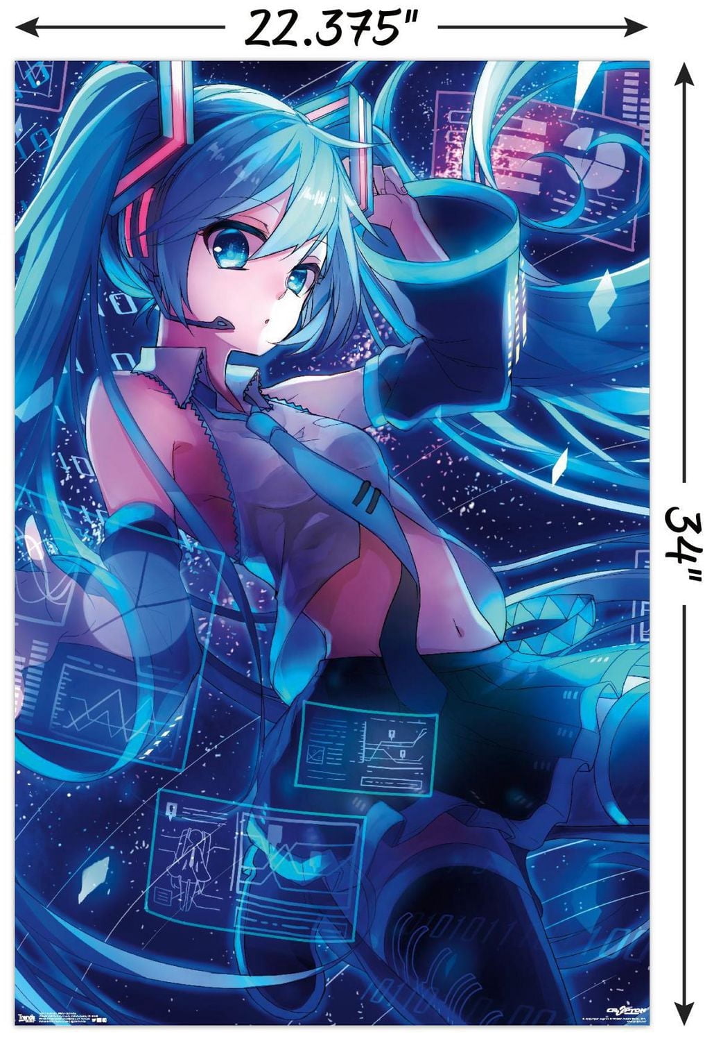 Hatsune Miku - Screens Wall Poster
