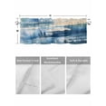 thumbnail image 4 of Valances for Windows Abstract Oil Painting Theme Leaf Rod Pocket Cafe Window Treatments Valance Curtains for Kitchen Bathroom Laundry Basement Windows 42"x18", 4 of 9