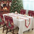 thumbnail image 4 of Christmas Deer Chair Covers Set of 8 Tree Flowers Snowflake Winter Red Texture Chair Back Covers Stretch Removable Washable Slipcovers Protector for Dining Room Kitchen Party Decor, 4 of 5