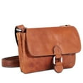 thumbnail image 2 of Jack Georges Voyager Hand-Stained Buffalo Leather Mini Crossbody Bag #7610 (Honey), 2 of 3