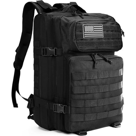 Men'S Military Tactical Backpack 45l 3-Day Assault Bag Waterproof Travel Hiking Backpack Camo