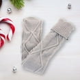 thumbnail image 3 of Calcetines largos de invierno de punto de tubo largo hasta el Muslo Baoblaze gris, 3 of 8