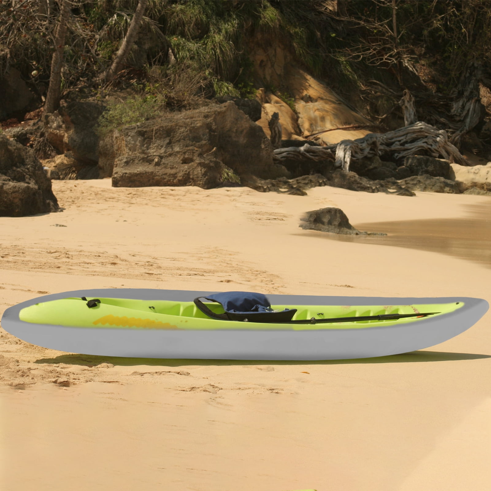 Details about    Waterproof Kayak Canoe Cover-Storage Dust Cover UV Protection 3.6-4m/10.8-12ft 