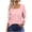Pink, variant on Tauxra Womens Blouse Long Sleeve V Neck with Lace Trim and Dot Detailing, Dressy Casual Tunic Tops for Leggings, Office Wear and Daily Use-4-10
