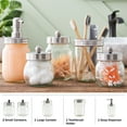 thumbnail image 4 of Home-Complete 5-Piece Mason Jar Bathroom Accessories Set with Lids, Silver, 4 of 11