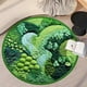 thumbnail image 1 of Fiudx Alfombra Redonda de Musgo Verde, Imitación Suave, Base de Goma Antideslizante, Versátil para Dormitorio y Salón, Duradera, 80 Cm, Fácil de Limpiar., 1 of 6