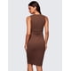 thumbnail image 2 of Vestido CRZ YOGA Butterluxe sin mangas con fruncido marrón XX-S, 2 of 4