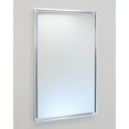 thumbnail image 5 of 16x26 Parker Metro Metal Framed Rectangle Recessed Bathroom Medicine Cabinet, Floating Mirror, 14x24 in-Wall Opening, Powder-coated Steel, Adjustable Glass Shelves, Magnet Close, Chrome, 5 of 5