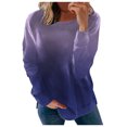 thumbnail image 2 of jsaierl Oversized Sweatshirt for Women Crew Neck Gradient Top Shirt Long Sleeve Cozy Pullover Blouse, 2 of 6