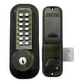 thumbnail image 5 of Lockey 2200-BB-KO Mechanical Keyless Surface  Rim Mount Slide Deadbolt With Key Override - Bright Brass, 5 of 6