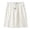 White, variant on SUYIDA Women's Heavyweight Straight Leg Five Point Shorts Loose Fit Solid Color Casual Summer Style Versatile Everyday Wear Breathable Soft With Elastic Waistband High