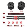 thumbnail image 3 of Kit De Mancuernas Pesas Y Barra Recta Ajustable De 15 Kg Negro Malubero, 3 of 5