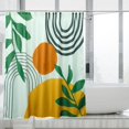 thumbnail image 4 of CNKOO Rideau de Douche Floral en Polyester Bleu Motif Aquarelle Moderne avec 12 Crochets 72” x 72”, 4 of 9
