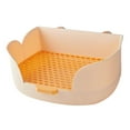 thumbnail image 4 of Pet Toilets Potty Trainer Indoor Small Animal Bedding Box Rabbits Litter Box Orange, 4 of 8