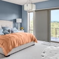 thumbnail image 2 of YELLOW BLINDS Grey Cordless PVC Vertical Blinds for Large Windows & Sliding Glass Doors, 78” W x 84” H, Light Filtering or Room Darkening, Easy Install, Modern Valance, Moisture-Resistant Shades, 2 of 8